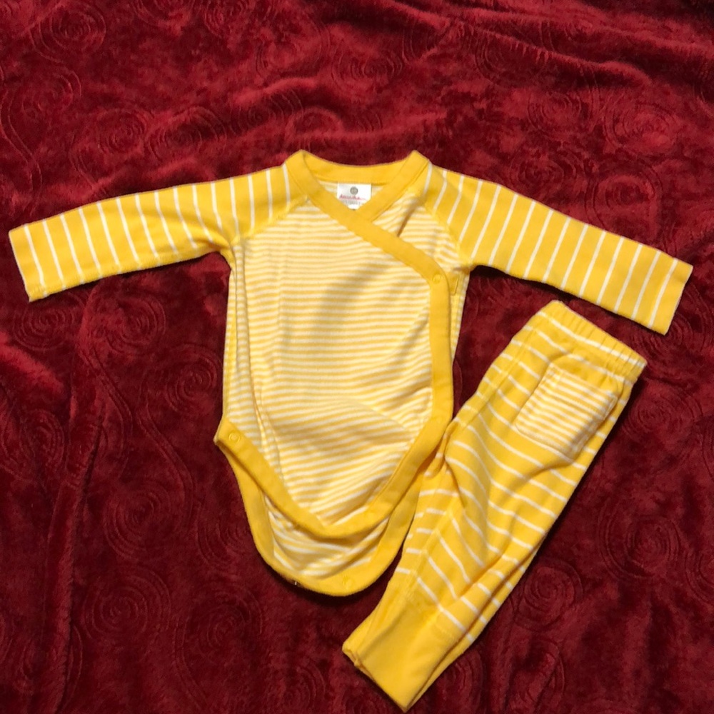 Hanna Andersson stripe shirt & banded bottom pant